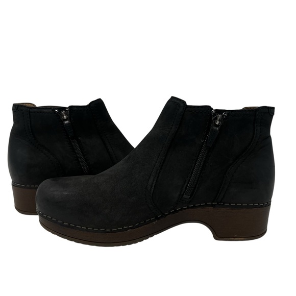 Dansko Black Leather Ankle Booties - Picture 3 of 9